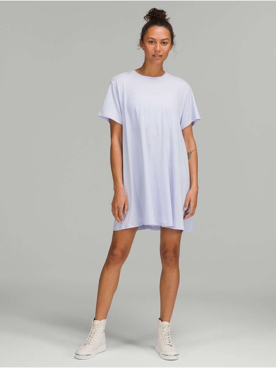 lululemon athletica Dresses & Skirts - lululemon athletica All Yours Light blue Mini T-Shirt Dress